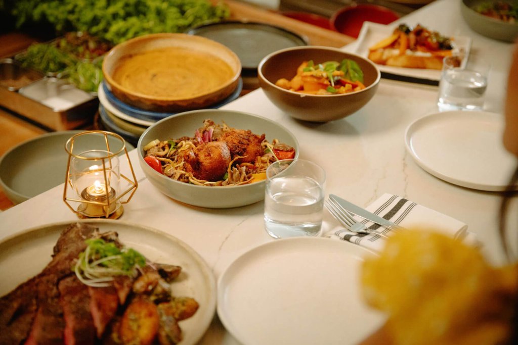 A family style meal at Crafted in downtown Yakima.